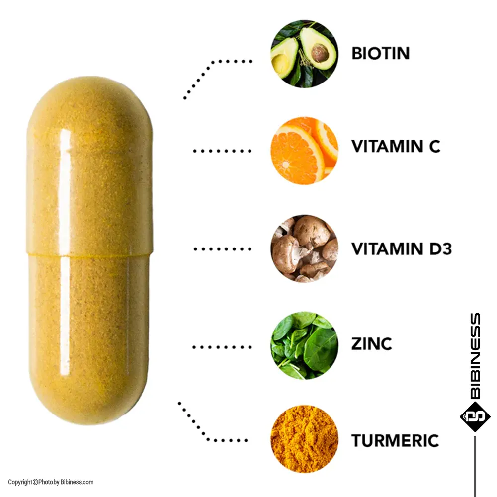 Hairtamin-vegan-hair-vitamins-for-faster-growth-capsules (2) قرص تقویت کننده مو هیرتامین | بی بی نس