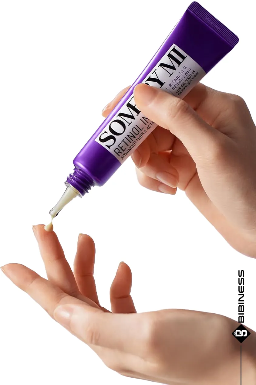 Some-by-Mi-Retinol-Intense-Advanced-Triple-Action-Eye-Cream-Bibiness-04 کرم دور چشم ضد چروک رتینول سام بای می | بی بی نس